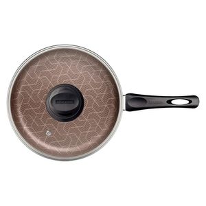 Frigideira com Tampa de Vidro Reta Paris em Alumínio e Revestimento Antiaderente Starflon Max Paris Vermelho 24CM - 28505724 - Tramontina