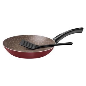Conjunto com Frigideira em Alumínio com Revestimento Antiaderente Starflon Max e Espátula 2 Peças Paris Vermelho 0,8L 20CM - 28500728 - Tramontina