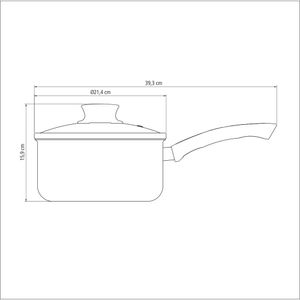 Panela em Alumínio Antiaderente com Revestimento Antiaderente Starflon Max Paris Vermelho 2,9L 20CM - Tramontina
