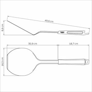 Espátula para Pizza e Churrasco Lâmina em Inox Black - 26596100 - Tramontina