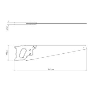 Serrote com 7 Dentes por Polegada em Aço Carbono com Cabo de Madeira Profissional 20" - 43240020 - Tramontina