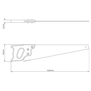 Serrote com 7 Dentes por Polegada em Aço Carbono com Cabo de Madeira Profissional 22" - 43240022 - Tramontina