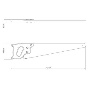Serrote com 7 Dentes por Polegada em Aço Carbono com Cabo de Madeira Profissional 26" - 43240026 - Tramontina