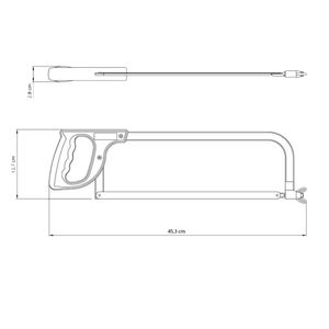 Arco de Serra Fixo em Aço Carbono com Cabo Injetado 12" - 43301012 - Tramontina