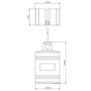 Prumo em Aço com Revestimento Externo em Plástico e Cordão de Nylon 500G - 43180001 - Tramontina