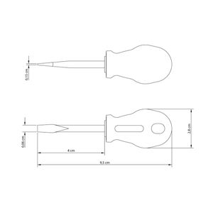 Chave de Fenda com Ponta Chata Toco Yellow 1/4X1.1/2" - 41502002 - Tramontina