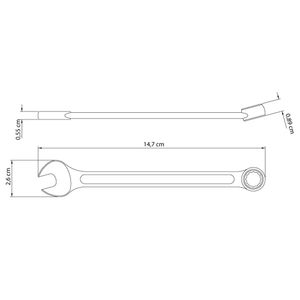 Chave Combinada com Corpo em Aço Especial Basic Cromado 11MM - 41128111 - Tramontina