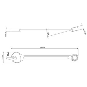Chave Combinada com Corpo em Aço Especial Basic Cromado 15MM - 41128115 - Tramontina