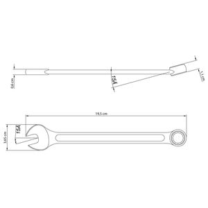 Chave Combinada com Corpo em Aço Especial Basic Cromado 16MM - 41128116 - Tramontina