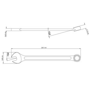Chave Combinada com Corpo em Aço Especial Basic Cromado 17MM - 41128117 - Tramontina