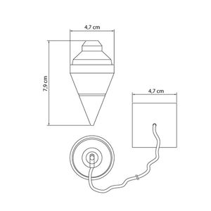 Prumo de centro em Ferro Fundido com Calço Guia de Aço e Cordão de Nylon 400G - 43181501 - Tramontina