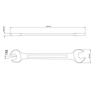 Chave Fixa com Corpo em Aço Especial Basic Cromado 18X19MM - Tramontina