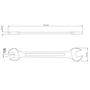 Chave Fixa com Corpo em Aço Especial Basic Cromado 21X23MM - 41120109 - Tramontina