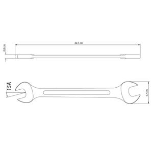 Chave Fixa com Corpo em Aço Especial Basic Cromado 24X26MM - 41120110 - Tramontina