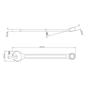 Chave Combinada com Corpo em Aço Especial Basic Cromado 21 MM - 41128121 - Tramontina