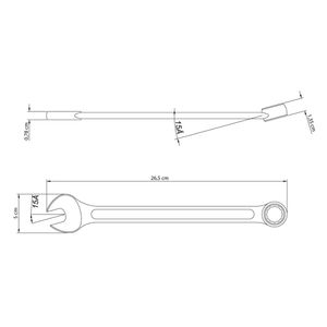 Chave Combinada com Corpo em Aço Especial Basic Cromado 22MM - 41128122 - Tramontina