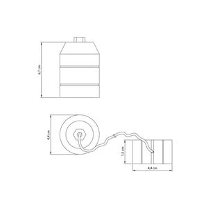 Prumo em Aço com Calço Guia de Madeira e Cordão de Nylon 750G - 43182000 - Tramontina