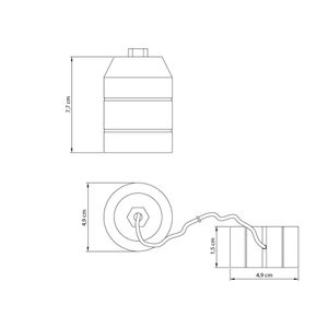 Prumo em Aço com Calço Guia de Madeira e Cordão de Nylon 1000G - 43182001 - Tramontina