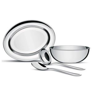 Jogo de Utensílios em Inox 4 Peças para Arroz e Feijão Buena - Tramontina