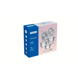 Jogo de Panelas e Tampas de Inox em Aço Inox 5 Peças Allegra Cromado - 65650280 - Tramontina