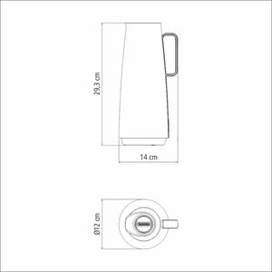 Garrafa Térmica Exata Bege 1L - 61636108 - Tramontina
