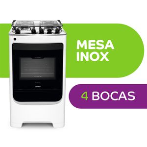 Fogão Consul 4 Bocas Branco com Acendimento Automático Design Frente Única CFO4NAB Bivolt