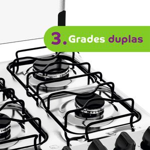 Fogão Consul 4 Bocas Branco com Acendimento Automático Design Frente Única CFO4NAB Bivolt
