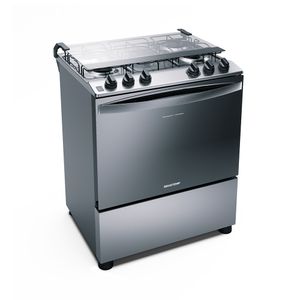 Fogão Brastemp 5 Bocas BFS5ECR Turbo Chama Inox Bivolt