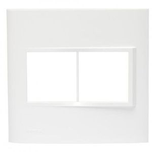 Placa 4X4 Siemens 2 Módulos Duplos Branco Vivace