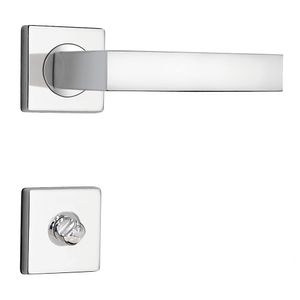Fechadura Papaiz Mi 610 Cr Maçaneta Inox Maquina 55Mm De Banheiro