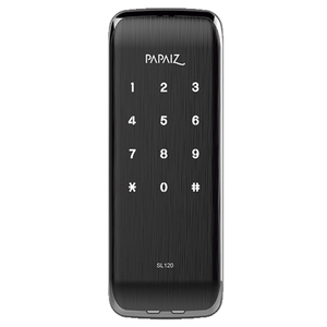 Fechadura Eletrônica Digital de Sobrepor Touch Acionada por Senha Smart Lock Preto Fosco - SL120 - Papaiz
