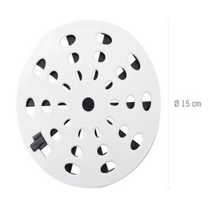 Grelha com Anti-Inseto Rotativo para Ralo Branco - 15CM - GRB13 - Astra