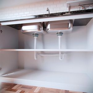 Sifão Duplo Sanfonado Universal Branco - SDU - Astra
