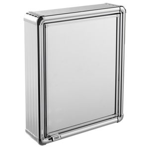Armário Plástico para Banheiro de Sobrepor com Uma Porta e Perfil de Alumínio - 35X45X11CM - LBP12 S - Astra