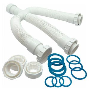 Sifão Sanfonado Universal Triplo Branco - STU - Astra