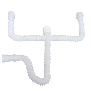 Sifão Sanfonado Universal Triplo Branco - STU - Astra