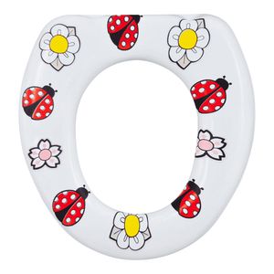 Assento Redutor Infantil de Poliuretano com Estampa de Flores e Joaninhas - Astra
