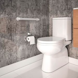 Barra de Apoio em PVC Branco 40CM - 150KG - BP363* - Astra