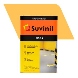 Tinta Acrílica para Piso Fosco Premium Pisos Amarelo 18L - Suvinil