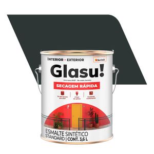 Tinta Esmalte Sintético Brilhante Standard Secagem Rápida Preto 3,6L - Glasurit - Suvinil