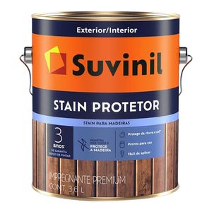 Verniz para Madeira Acetinado Premium Stain Protetor Natural 3,6L - Suvinil