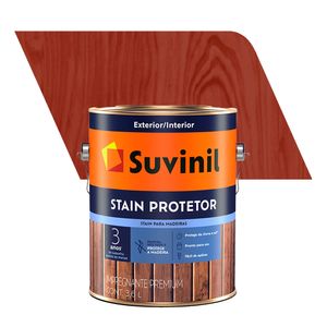 Verniz para Madeira Acetinado Premium Stain Protetor Mogno 3,6L - Suvinil