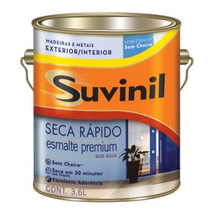 Tinta Esmalte Sintético Premium Acetinado Seca Rápido Branco Neve 3,6L - Suvinil