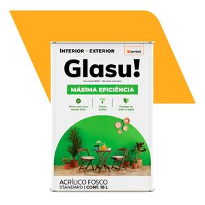 Tinta Acrílica Fosco Standard Máxima Eficiência Amarelo Ouro 18L - Glasurit - Suvinil
