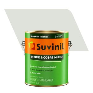 Tinta Acrílica Fosco Standard Rende e Cobre Muito Branco Gelo 3,6L - Suvinil