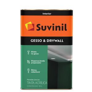 Tinta para Gesso e Drywall  Suvinil Acrílica Branco 18 Litros