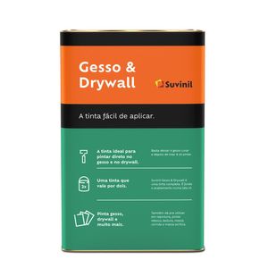 Tinta para Gesso e Drywall  Suvinil Acrílica Branco 18 Litros