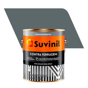 Tinta Esmalte Sintético Brilhante Premium Contra Ferrugem Cinza Escuro 3,6L - Suvinil
