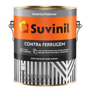 Tinta Esmalte Sintético Brilhante Premium Contra Ferrugem Cinza Escuro 3,6L - Suvinil