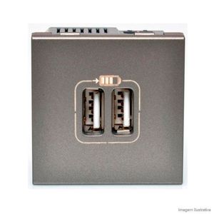 Tomada USB Legrand Pial Arteor 2 Seções 1500MA